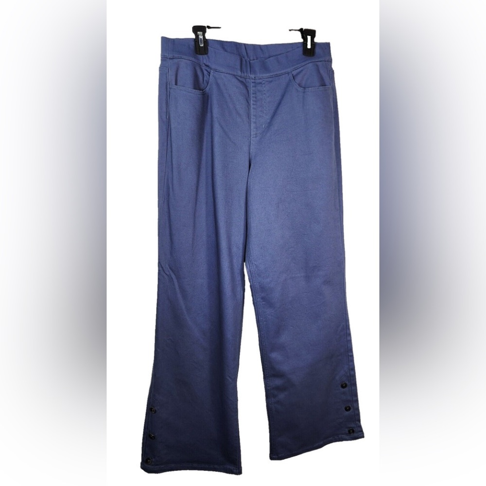 Isaac Mizrahi Live Women Jeans Size 12 True Denim Wide Leg Atlantic Blue A473493